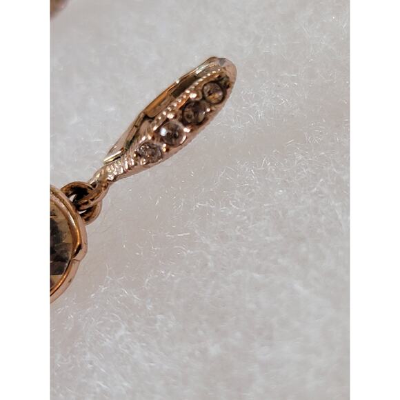 Givenchy Vintage Rose Gold Crystal Drop Earrings - Picture 3 of 6